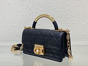 Fortok Dior Ange Bag Black Macrocannage Calfskin 20x12x5cm - 2