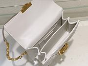 Fortok Dior Ange Bag White Macrocannage Calfskin 20x12x5cm - 4