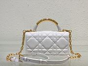 Fortok Dior Ange Bag White Macrocannage Calfskin 20x12x5cm - 3