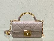 Fortok Dior Ange Bag Light Pink Macrocannage Calfskin 20x12x5cm - 1