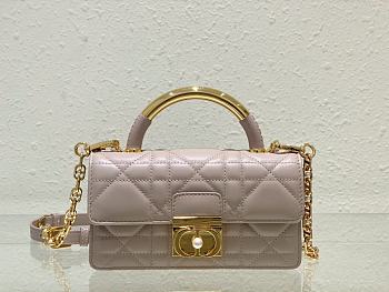 Fortok Dior Ange Bag Light Pink Macrocannage Calfskin 20x12x5cm