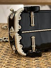 Fortok Chanel Mini Van Minaudiere in Plexi, Enamel Black  9.4×16×8.7 cm - 3