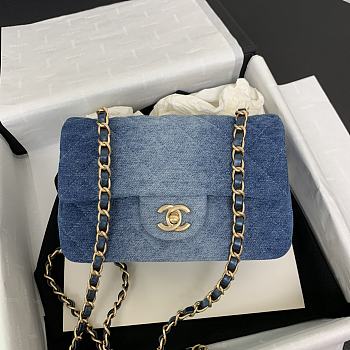 Fortok Chanel 24S Gradient Denim CF Flap Bag 20cm 