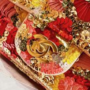 Fortok Chanel Spring and Summer Limited Edition Sequin Bag Orange 20cm - 3