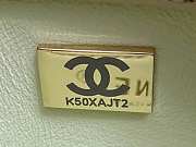 Fortok Chanel Trendy Mini Flap Bag With Top Handle Yellow Lambskin Multicolor Logo AS4654 14.5x19.5x8cm - 3