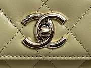 Fortok Chanel Trendy Mini Flap Bag With Top Handle Yellow Lambskin Multicolor Logo AS4654 14.5x19.5x8cm - 2