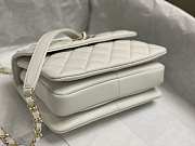 Fortok Chanel Trendy Mini Flap Bag With Top Handle White Lambskin Multicolor Logo AS4654 14.5x19.5x8cm - 5