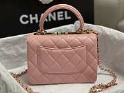 Fortok Chanel Trendy Mini Flap Bag With Top Handle Pink Lambskin Multicolor Logo AS4654 14.5x19.5x8cm - 4
