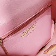 Fortok Chanel Tweed Mini Flap Bag Pink AS3782 16x12x4.5cm - 6