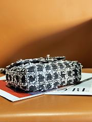 Fortok Chanel Tweed Mini Flap Bag Black AS3782 16x12x4.5cm - 6