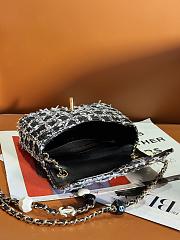 Fortok Chanel Tweed Mini Flap Bag Black AS3782 16x12x4.5cm - 5