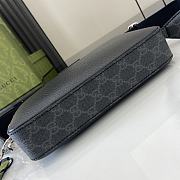 Fortok Gucci Small GG Crossbody Bag With Tag Black Leather 795465 16.5x 24x4.5cm - 3