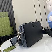 Fortok Gucci Small GG Crossbody Bag With Tag Black Leather 795465 16.5x 24x4.5cm - 4