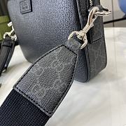 Fortok Gucci Small GG Crossbody Bag With Tag Black Leather 795465 16.5x 24x4.5cm - 6