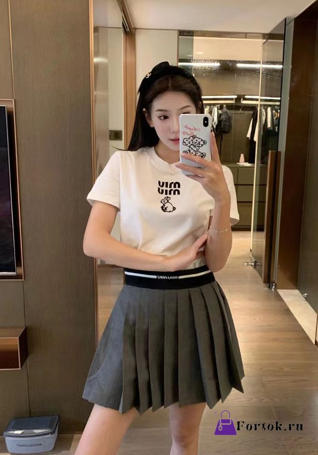 Fortok MiuMiu T-Shirt and Skirt Set  - 1