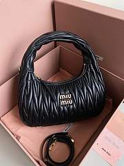 Fortok MiuMiu Wander Hobo Bag Black 18x25x7cm - 1