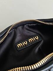 Fortok MiuMiu Wander Hobo Bag Black 18x25x7cm - 5