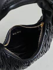 Fortok MiuMiu Wander Hobo Bag Black 18x25x7cm - 4