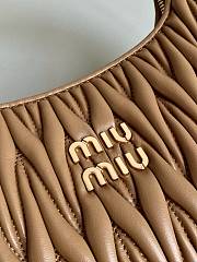 Fortok MiuMiu Wander Hobo Bag Dark Brown 18x25x7cm - 5