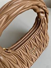 Fortok MiuMiu Wander Hobo Bag Dark Brown 18x25x7cm - 3
