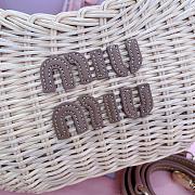 Fortok MiuMiu Wander Wicker Tote Bag 20x17x6cm - 4