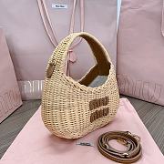Fortok MiuMiu Wander Wicker Tote Bag 20x17x6cm - 3