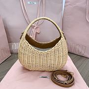 Fortok MiuMiu Wander Wicker Tote Bag 20x17x6cm - 2