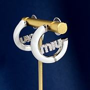 Fortok MiuMiu Ring C-Shaped Earrings Blue / White / Pink  - 6