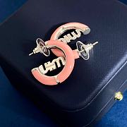 Fortok MiuMiu Ring C-Shaped Earrings Blue / White / Pink  - 2