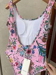 Fortok Gucci Pink Flower Swimsuit  - 5