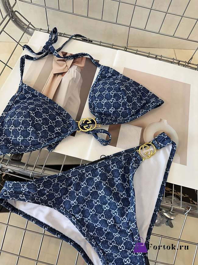 Fortok Gucci Bikini Blue Navy - 1