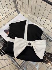 Fortok Chanel Bow Swimsuit Black & White - 5