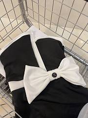 Fortok Chanel Bow Swimsuit Black & White - 3