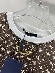 Fortok Louis Vuiton Monogram Short Top & Shorts White & Brown Set - 2