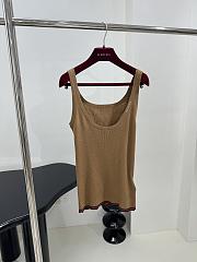 Fortok Gucci Brown Shirt & Red Mini Skirt Set - 5
