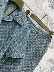 Fortok Gucci GG Denim Jacquard Top & Skirt Set - 6