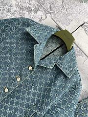 Fortok Gucci GG Denim Jacquard Top & Skirt Set - 2