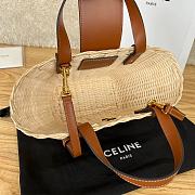 Fortok Celine Teen Couffin In Wicker And Natural Calfskin Natural & Tan 32x14x7cm - 5