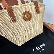 Fortok Celine Teen Couffin In Wicker And Natural Calfskin Natural & Tan 32x14x7cm - 2