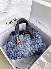 Fortok Dior Toujours Bag Blue Denim 28.5×19×21.5cm - 1