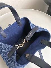 Fortok Dior Toujours Bag Blue Denim 28.5×19×21.5cm - 2