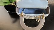 Fortok Dior Classic Lady Diana Bag Blue & Grey 17x7x15cm - 6
