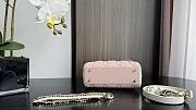 Fortok Dior Lady Dior Bag Two-Tone Latte and Powder Pink Cannage Lambskin 17x7x15cm - 2