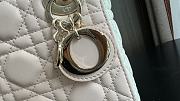 Fortok Dior Lady Dior Bag Two-Tone Latte and Powder Pink Cannage Lambskin 17x7x15cm - 5