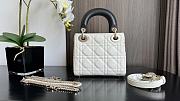 Fortok Dior Classic Lady Diana Bag Black & White 17x7x15cm - 4
