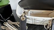 Fortok Dior Classic Lady Diana Bag Black & White 17x7x15cm - 3