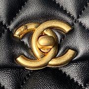 Fortok Chanel Mini Flap Bag Black With Pearl Top Handle AS5001 12.5×19×7cm - 3