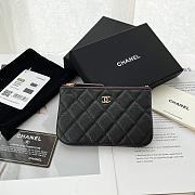 Fortok Chanel Classic Mini Pouch Black A82365 9.5×15×0.5cm - 1