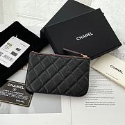 Fortok Chanel Classic Mini Pouch Black A82365 9.5×15×0.5cm - 6