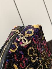 Fortok Chanel Shell Chain Sequin Evening Bag Black & Multicolor 16x7x16cm - 6